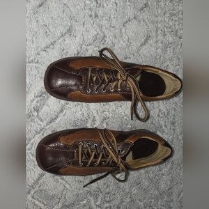 Born Brown and Tan Leather Flats